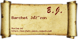 Barchet Jázon névjegykártya